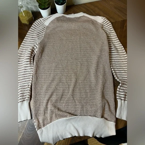 Ted Baker Namel Rose gold and pink metallic sweater size 1 - Picture 7 of 8